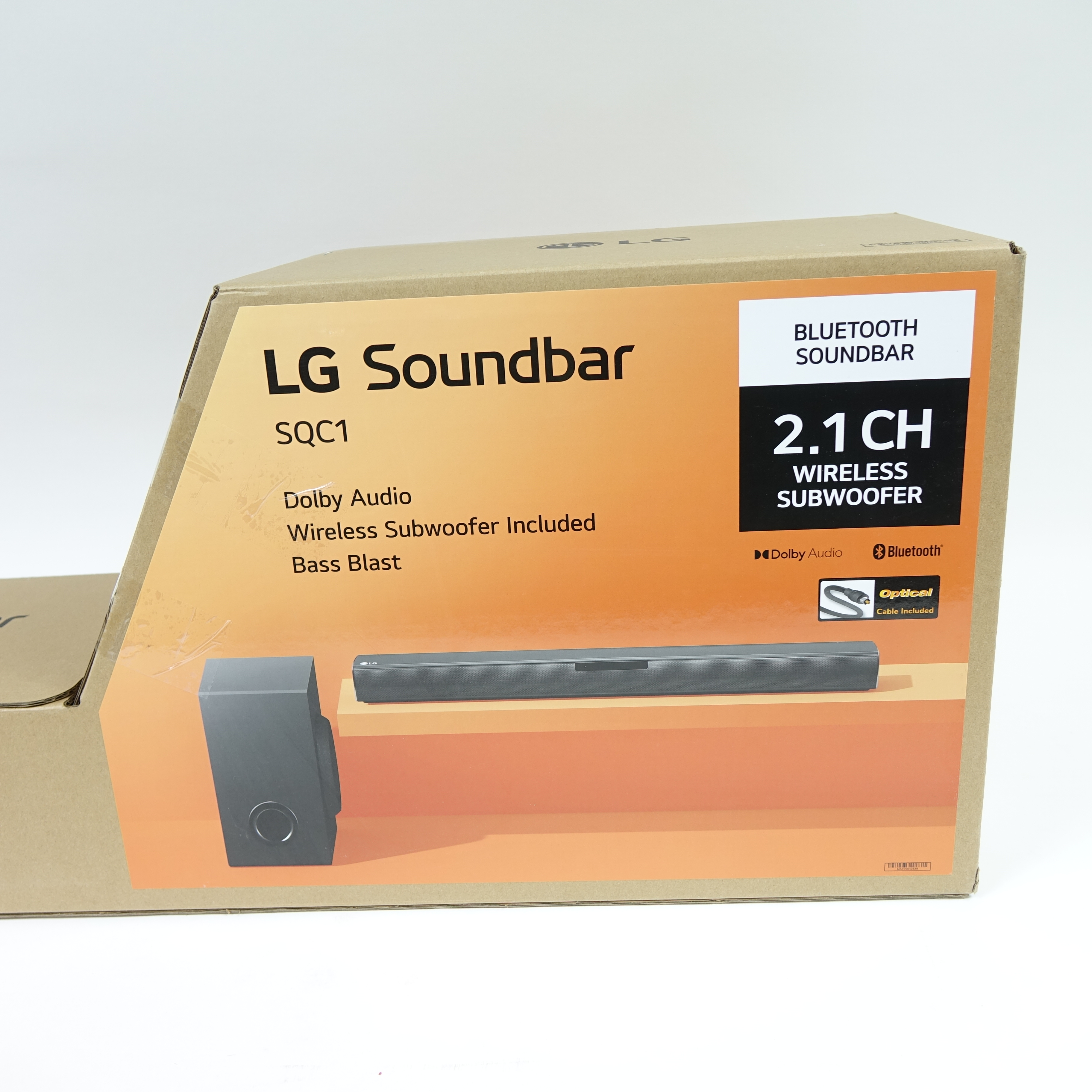 LG SQC1 2.1 Ch 160W Soundbar Bluetooth with Wireless Subwoofer - Black - Picture 2 of 6