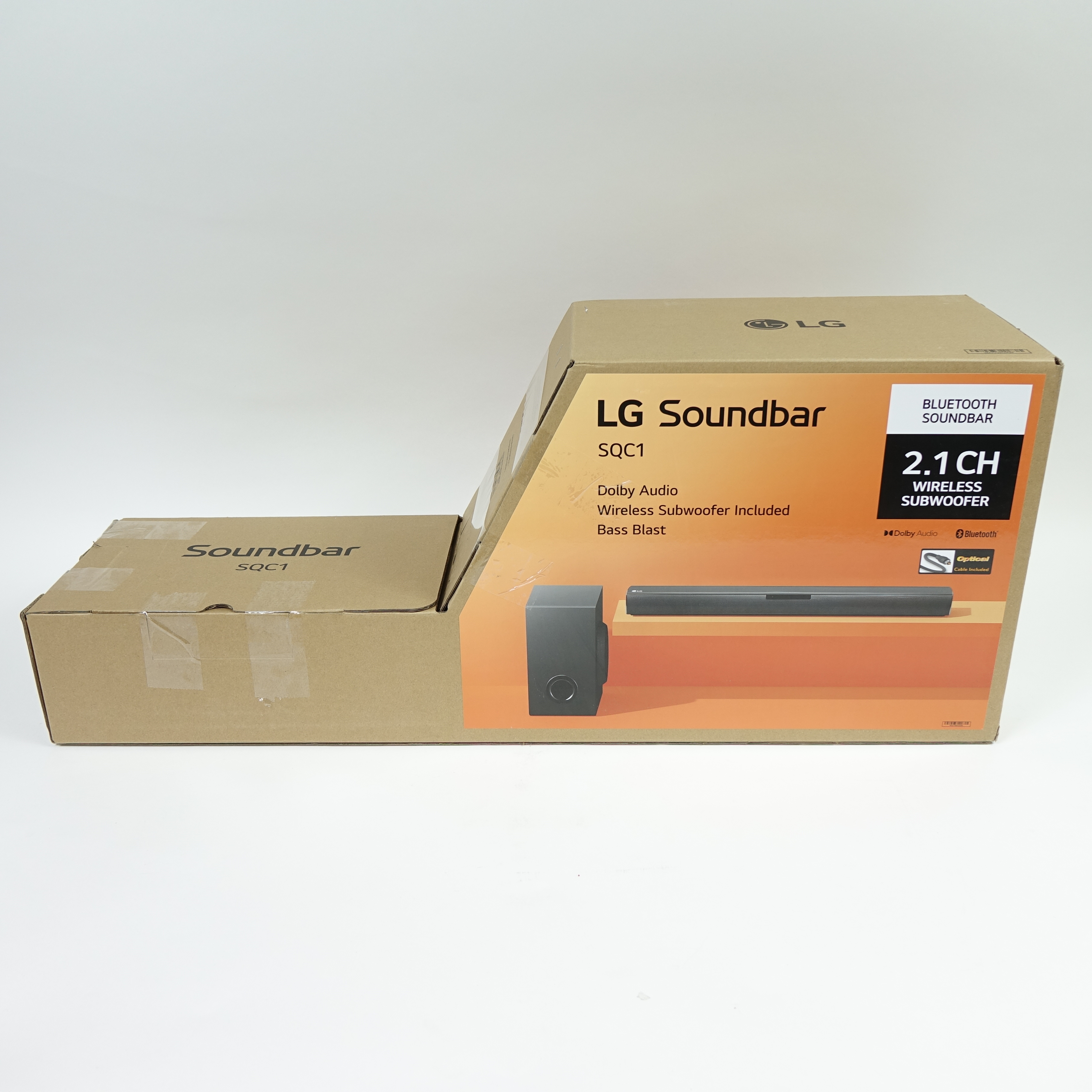 LG SQC1 2.1 Ch 160W Soundbar Bluetooth with Wireless Subwoofer - Black - Picture 1 of 6