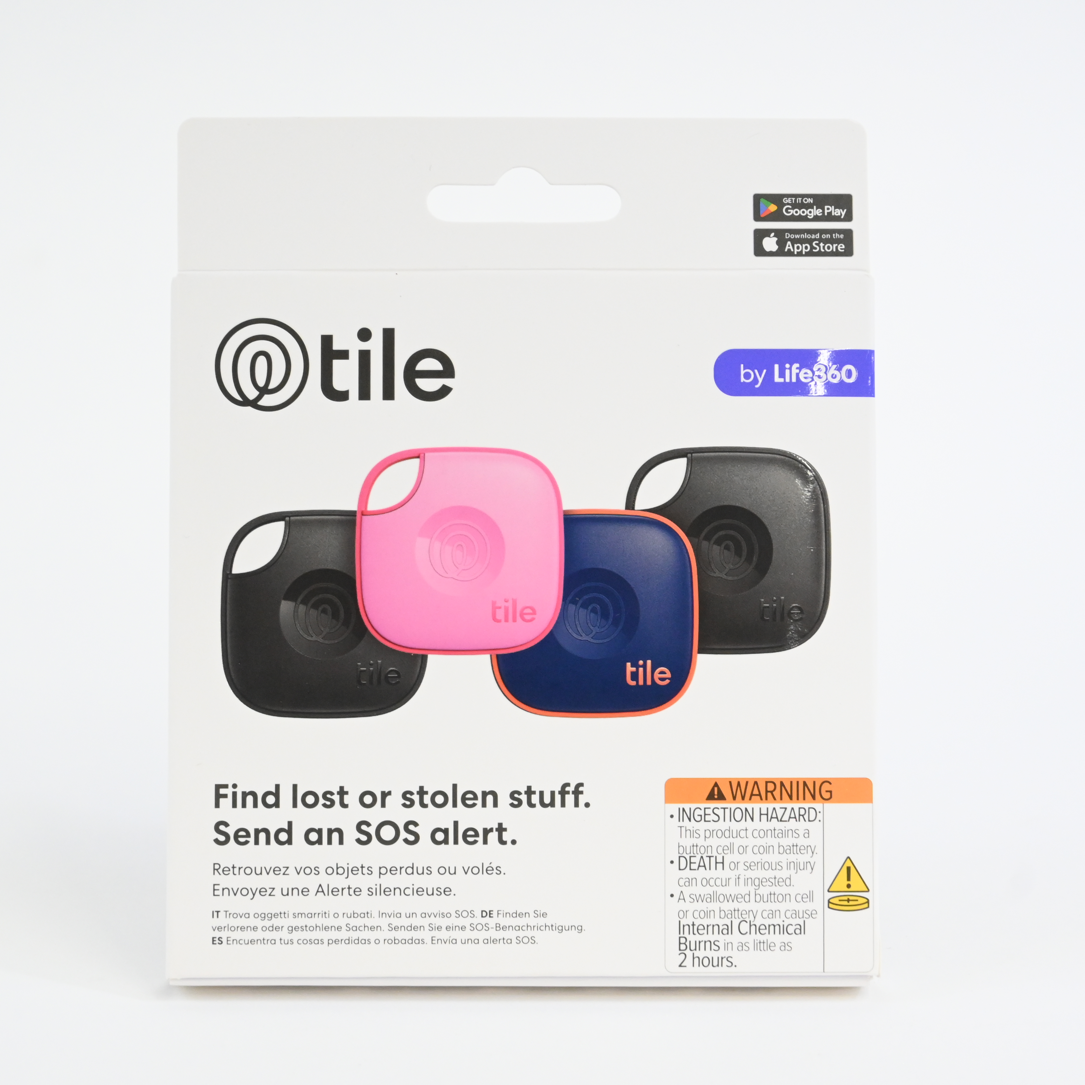 Life360 Tile Mate 2024 Bluetooth Tracker Item Finder 4 Pack - New
