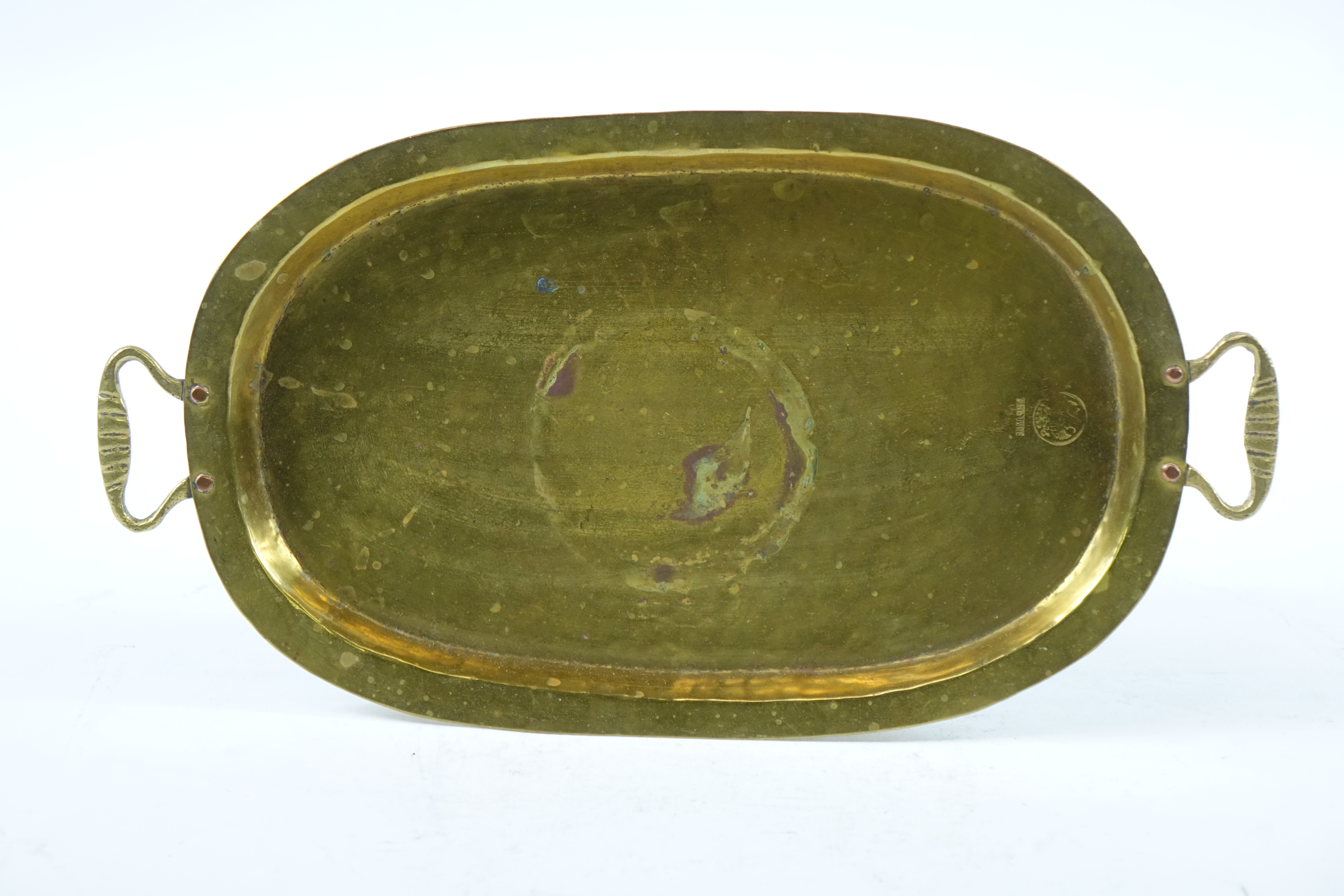 Antique Brass Russian Tray