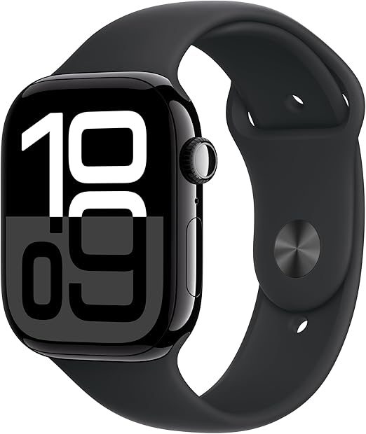 Apple Watch Series 10 (GPS) 46mm Smartwatch - Aluminum Case (Jet Black) w/ Black - Picture 1 of 1